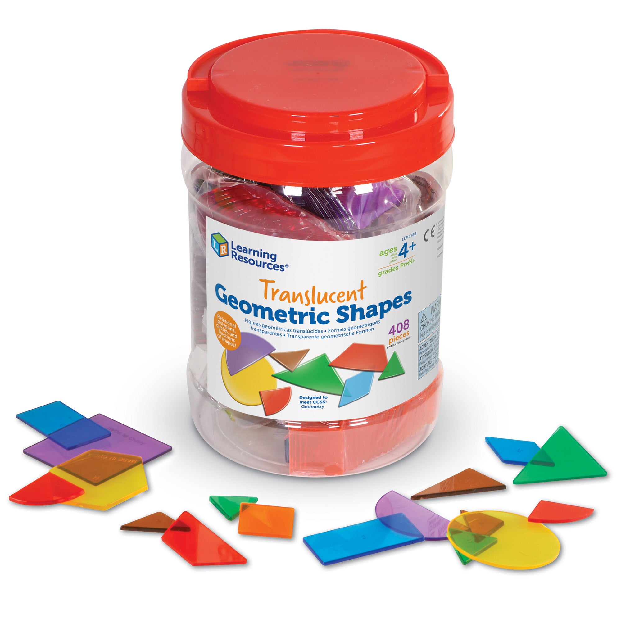 Learning Resources - Doorzichtige Meetkundige Vormen (408 stuks)