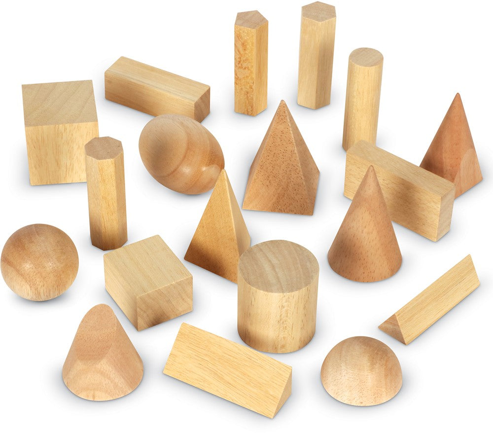 Learning Resources - Houten Meetkundige Lichamen (Set van 19)