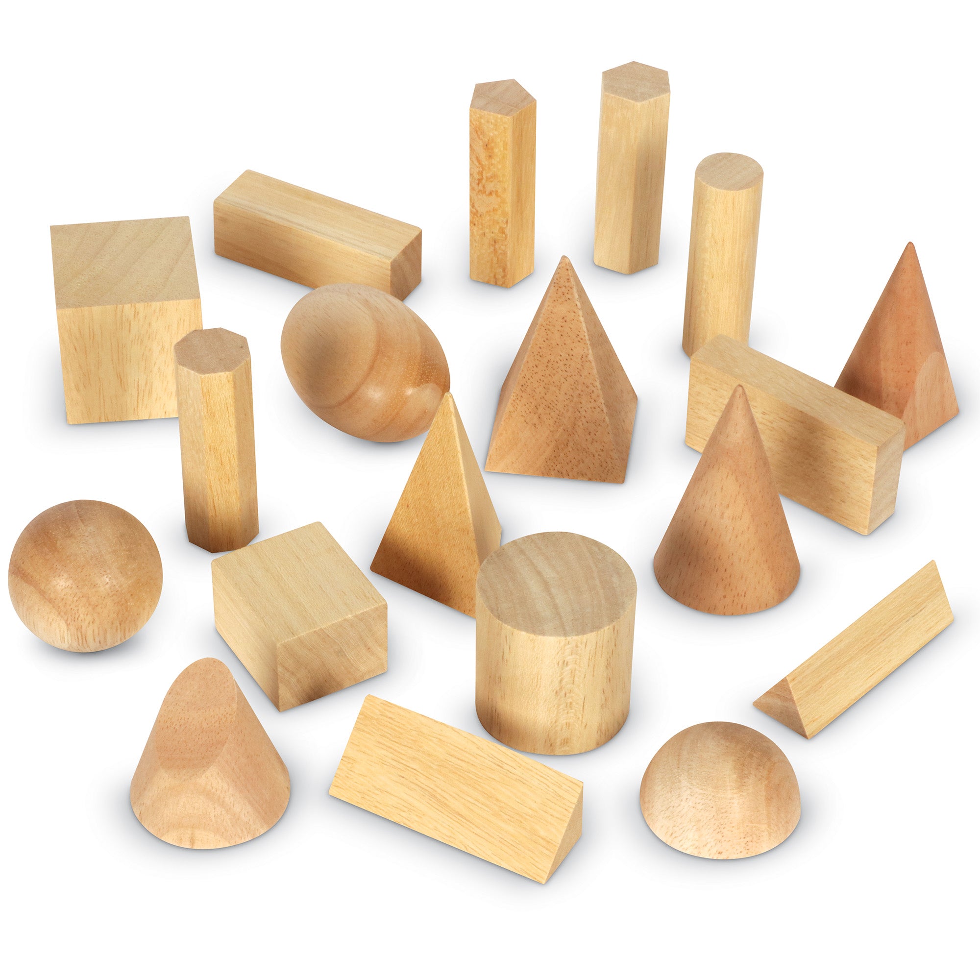 Learning Resources - Houten Meetkundige Lichamen (Set van 19)