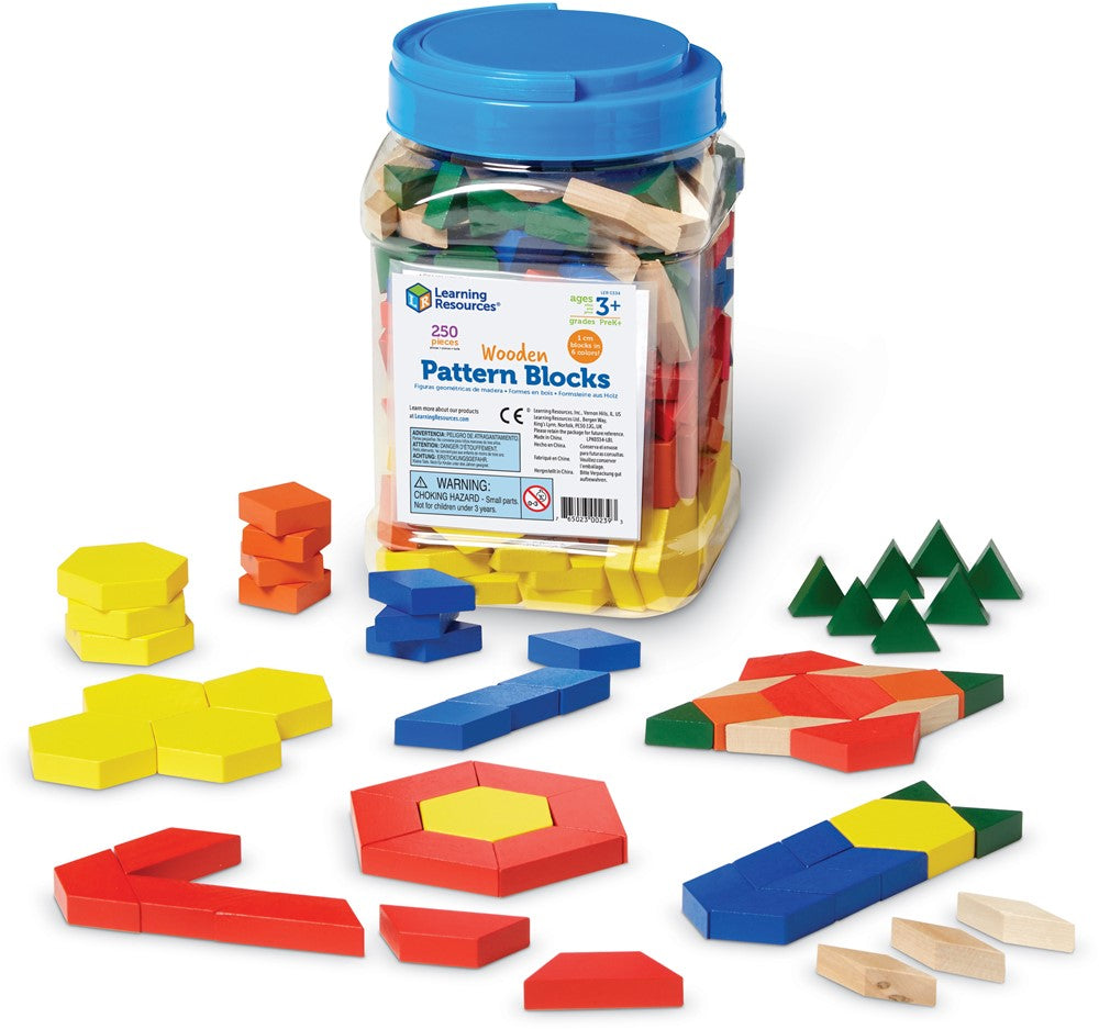 Learning Resources - Houten Patroonblokken, 1 cm (set van 250)