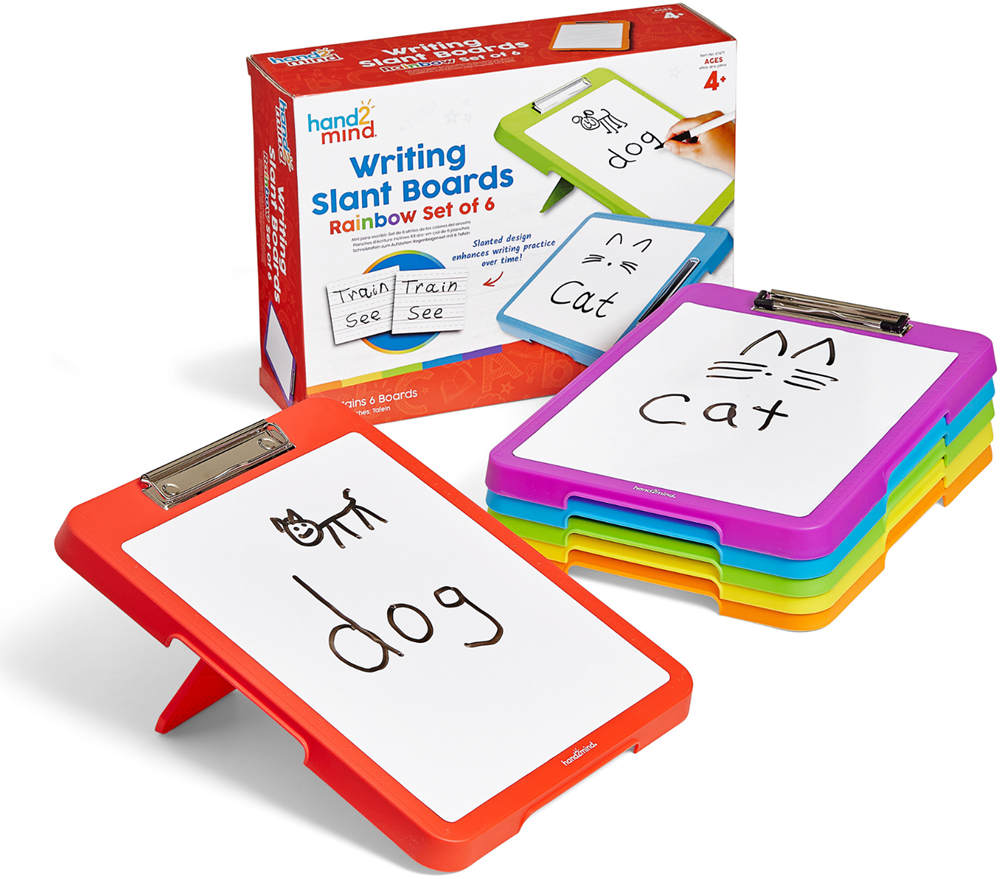 Learning Resources - Schrijfschuine Borden Regenboog Set van 6