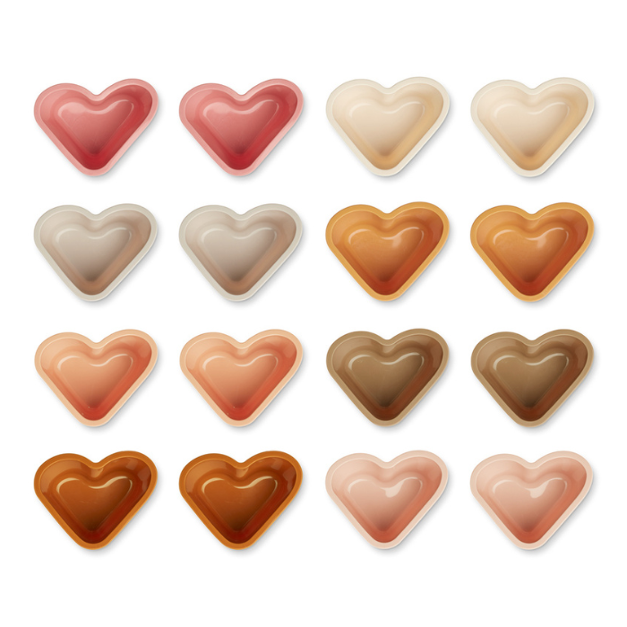 Liewood - Cupcakevormpjes hartjes - 16 stuks - Rose multi mix