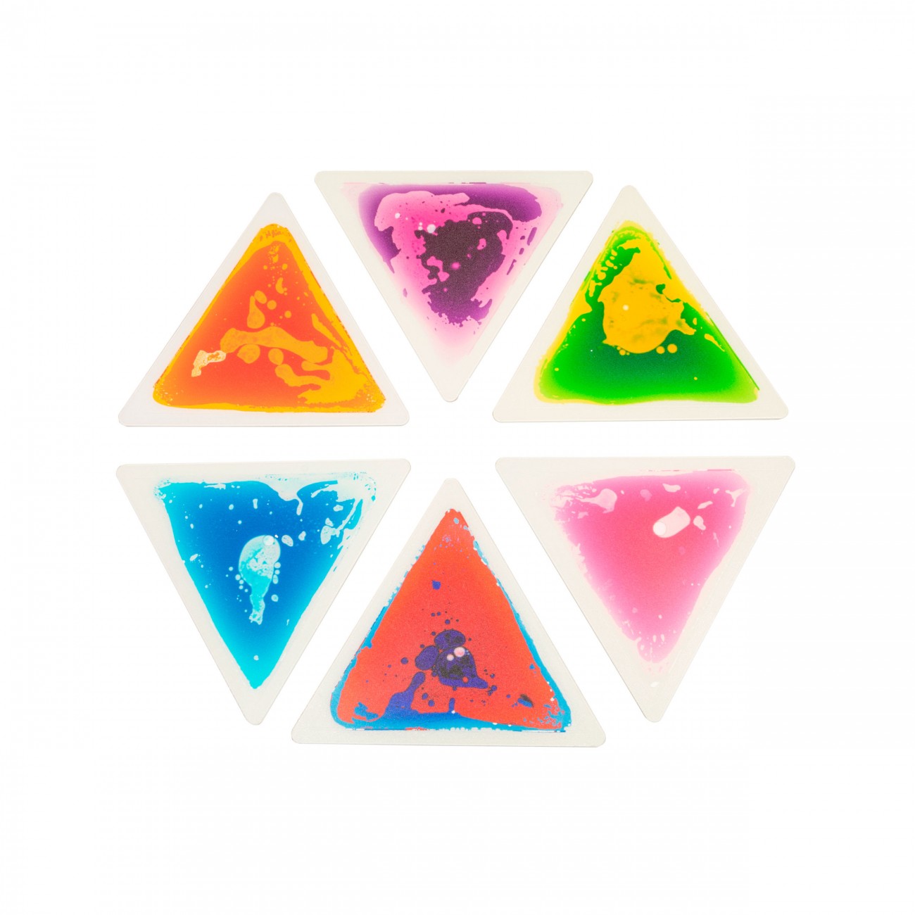 Amaya - 6 Grote Sensorische Liquid Vloertegels (33x33cm) hexagon