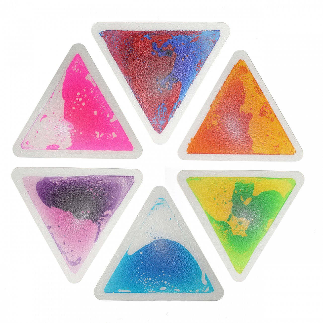 Amaya - 6 Grote Sensorische Liquid Vloertegels (33x33cm) hexagon