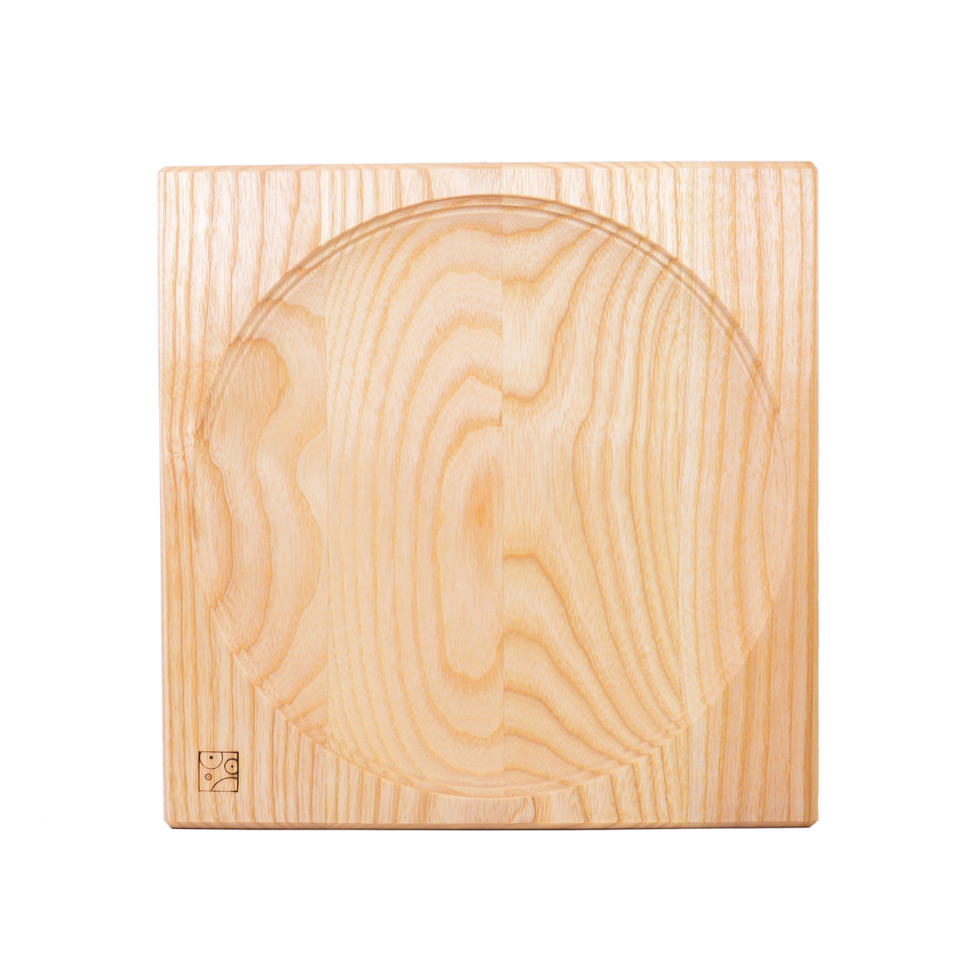 Mader - houten bord voor tollen - essenhout - 25 x 25 cm