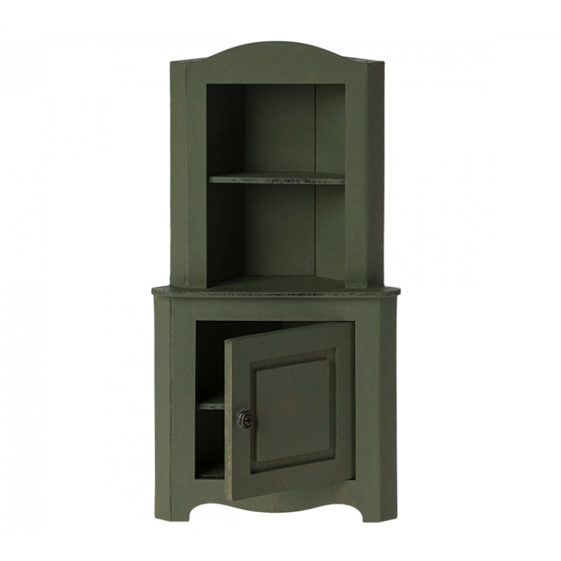 Maileg - Meubels - Hoekkast donkergroen - 23 cm hoog