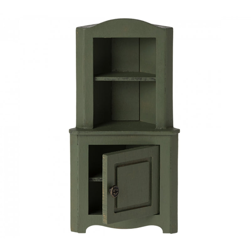 Maileg - Meubels - Hoekkast donkergroen - 15,5 cm hoog