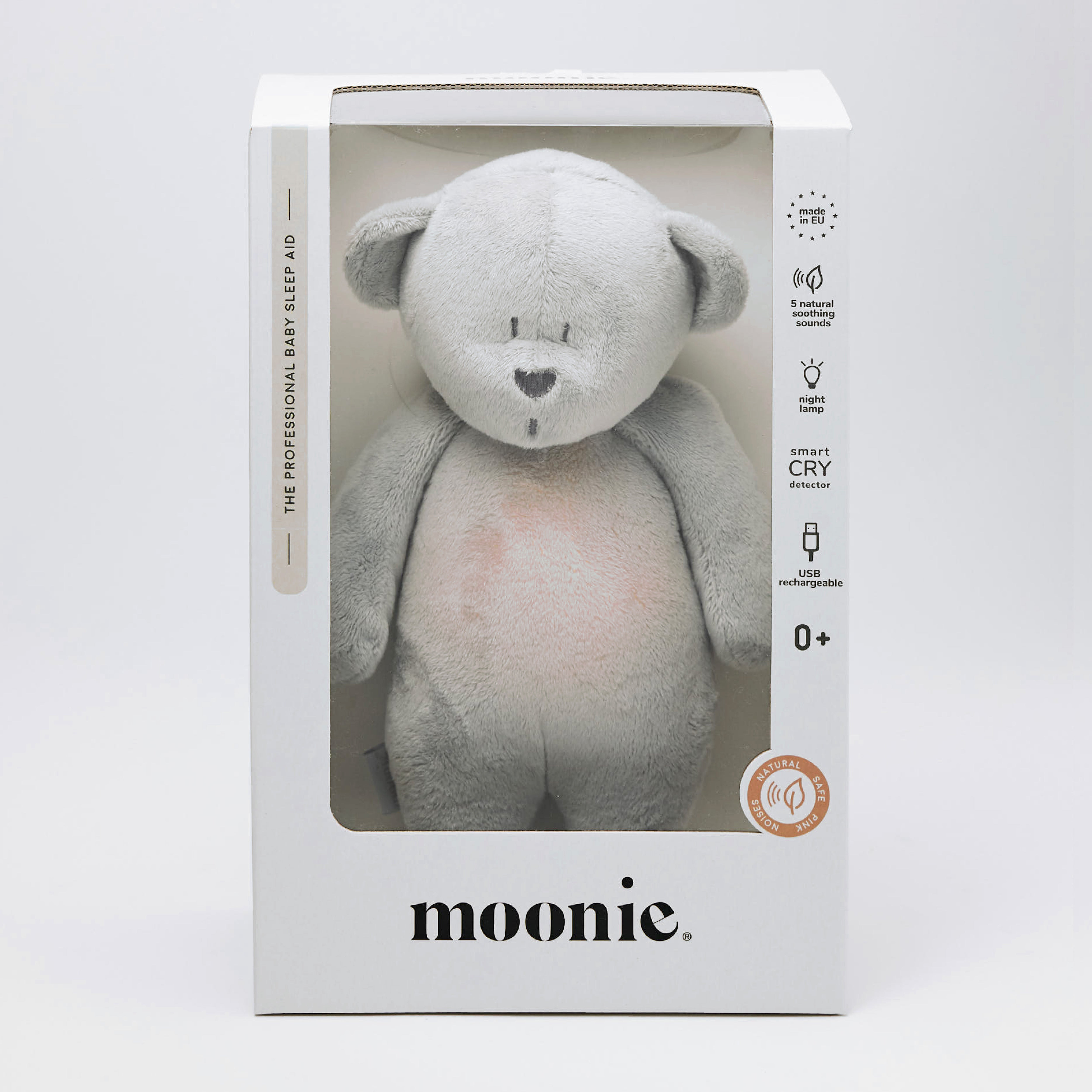 Moonie Beer Knuffel met Nachtlampje Silver