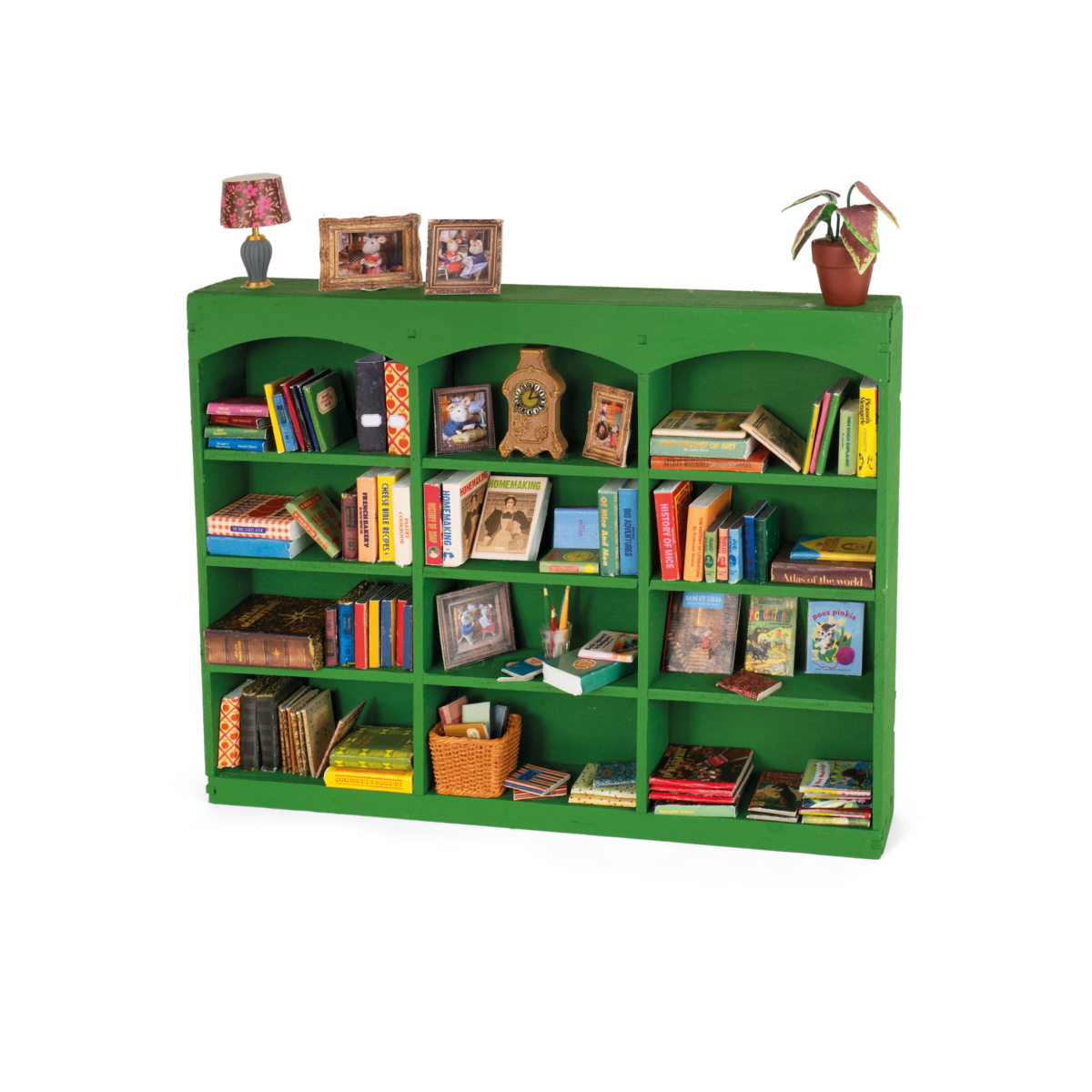 Miniatuurbibliotheek met boekjes