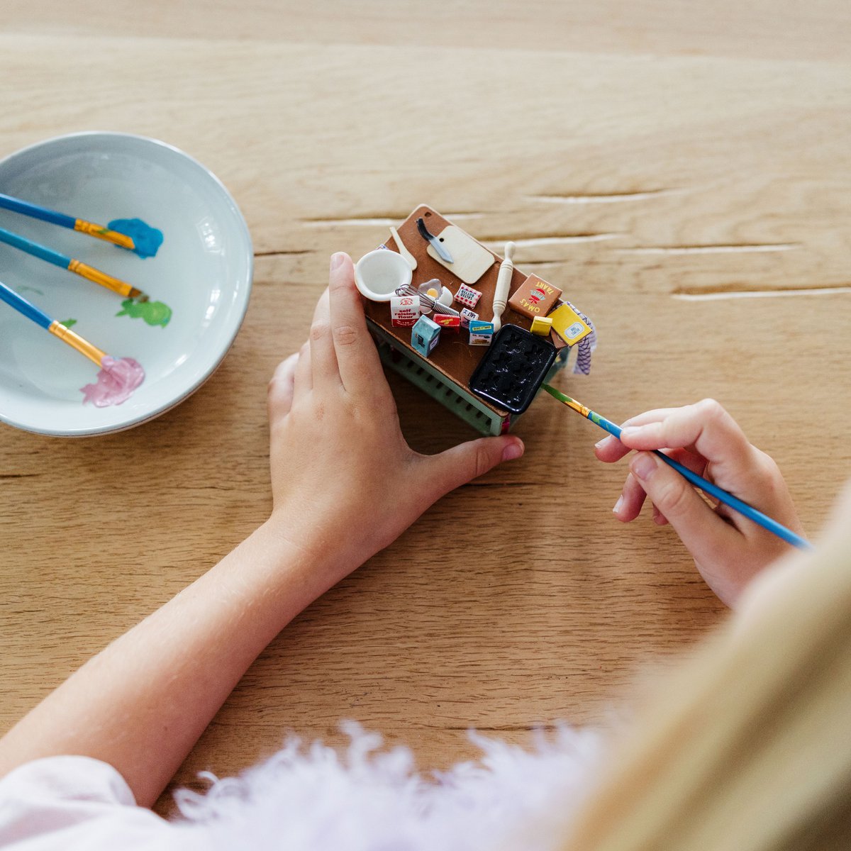 Afgebouwde bakscene als decoratie