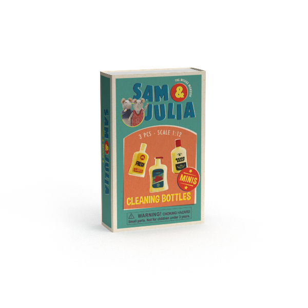 Het Muizenhuis Mini's schoonmaakflesjes schaal 1:12