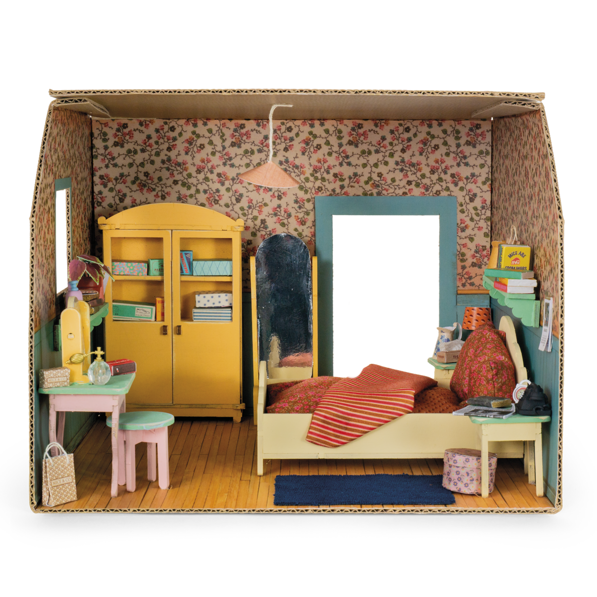 Ingerichte miniatuur slaapkamer