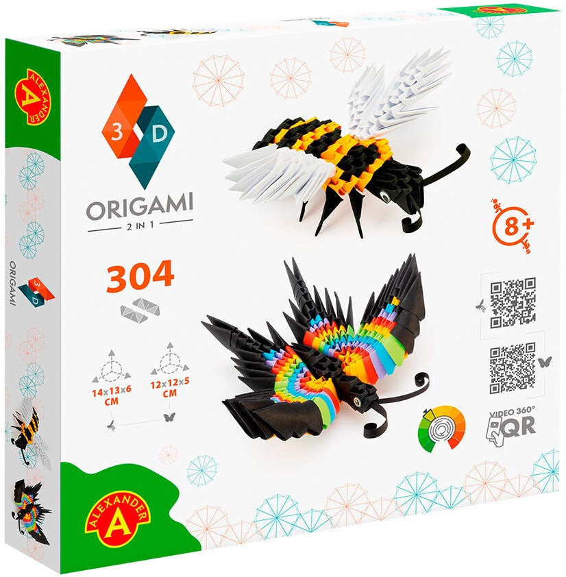 ORIGAMI 3D Bee and Buterfly - 304pcs