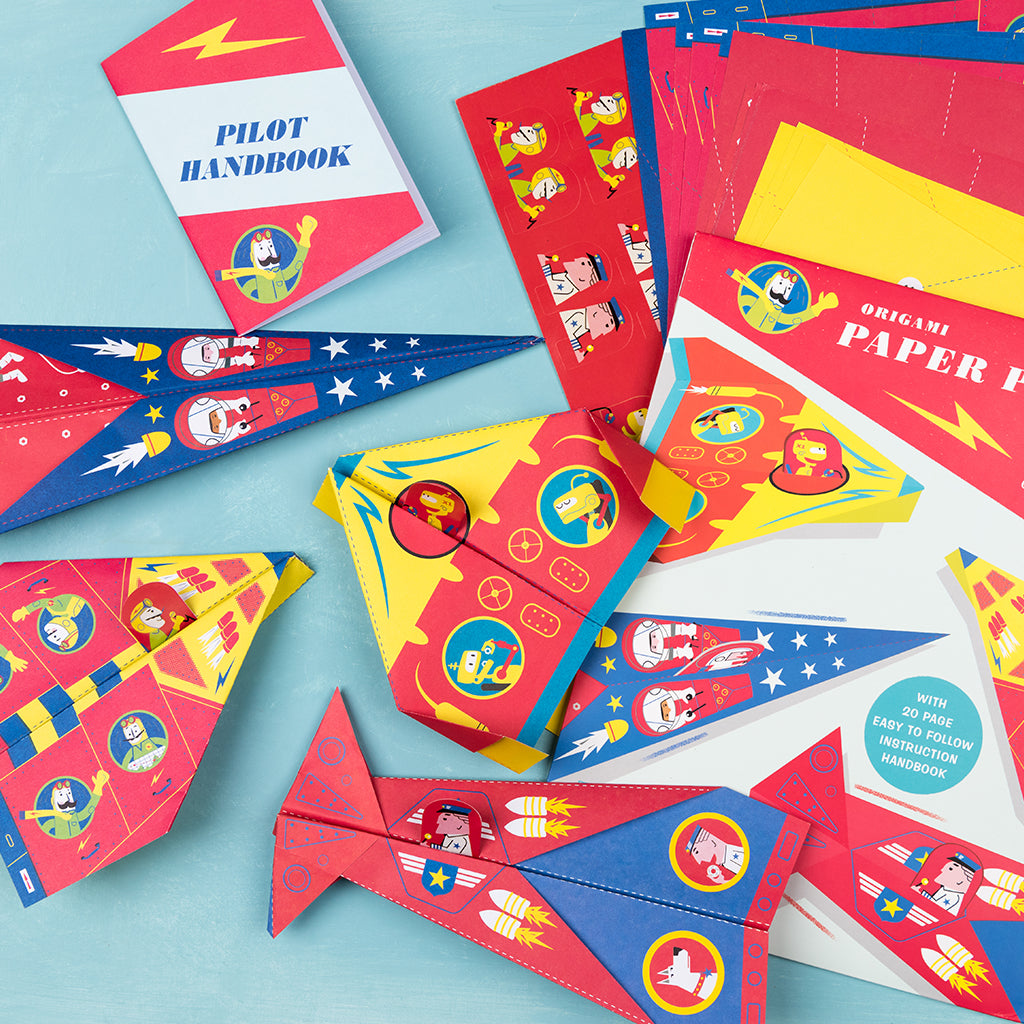 Rex London - Origami Set Papieren Vliegtuigjes voor Kinderen