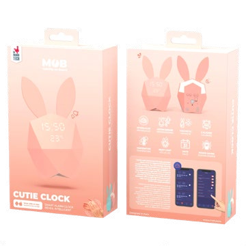 MOB - Cutie Clock slimme wekker met app - Roze