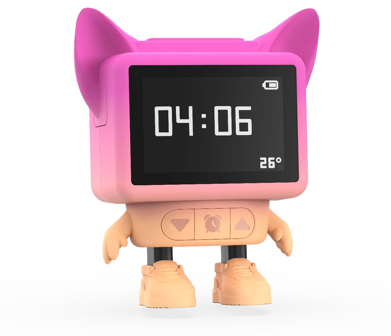 MOB - Dancing Clock wekker & speaker - Roze