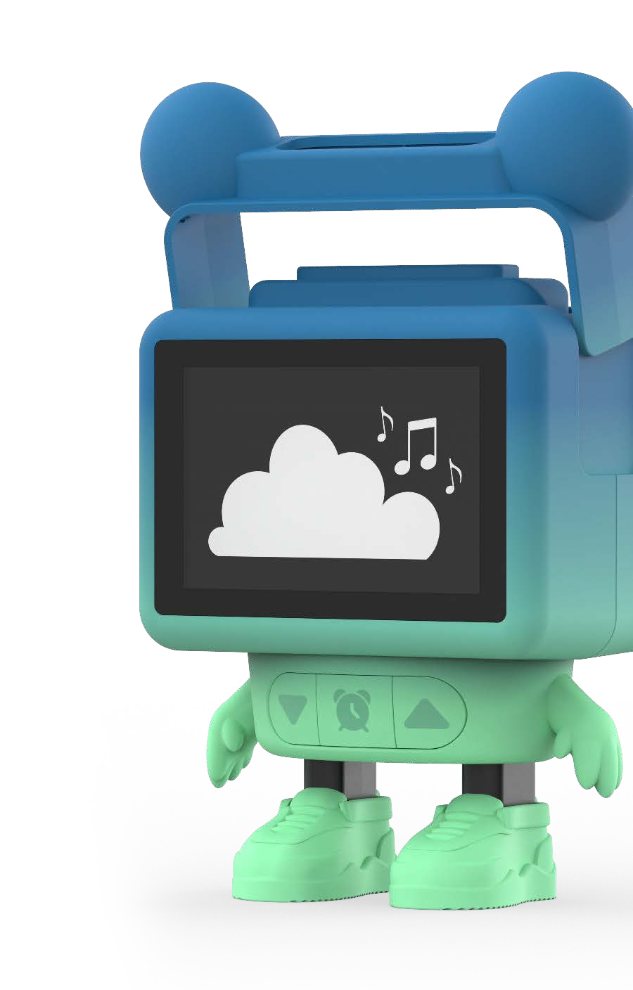 MOB - Dancing Clock wekker & speaker - Blauw