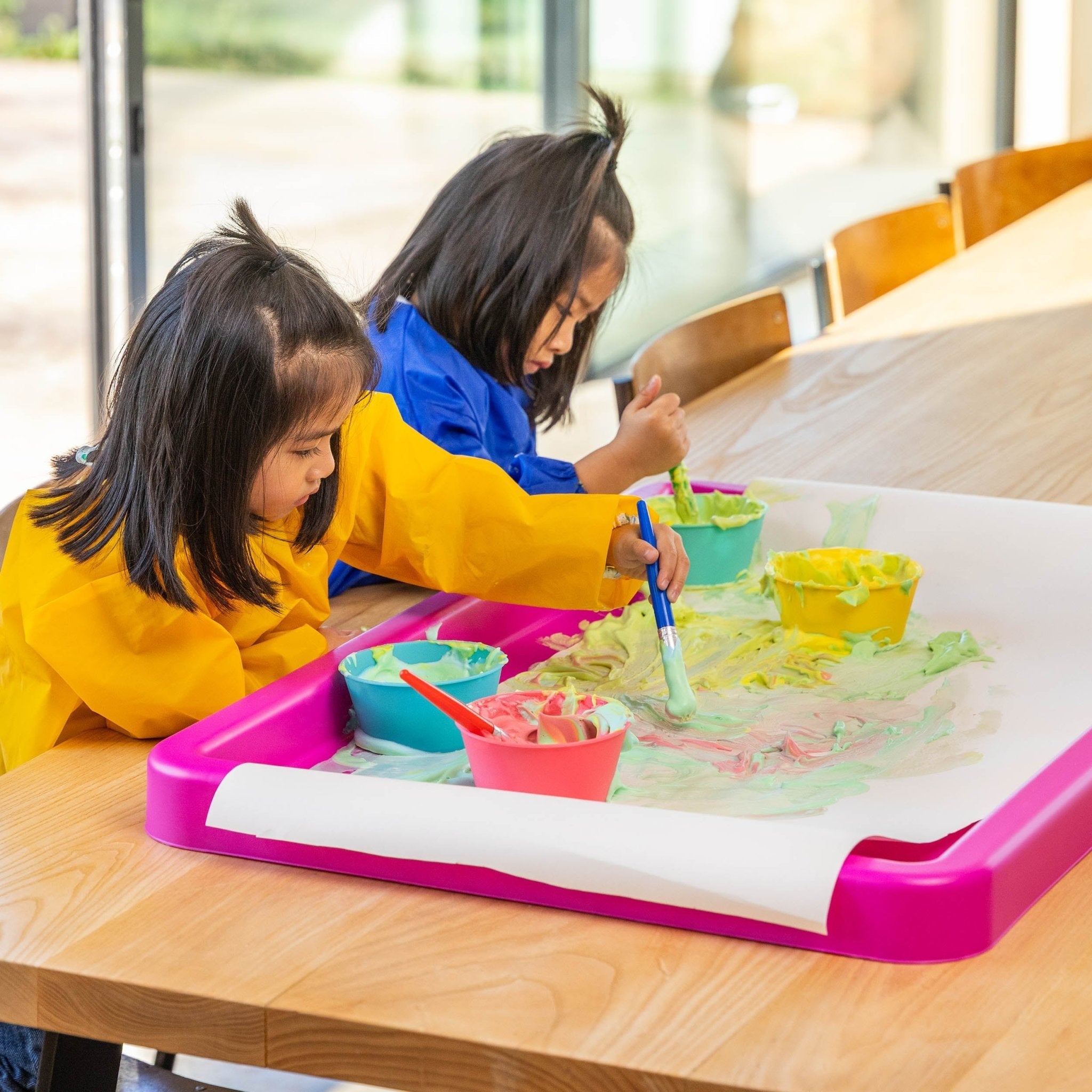 Toyrific - Playhouse PlayTray (95cm) Set - Speeltafel roze + Verstelbaar onderstel H 48-55-63cm