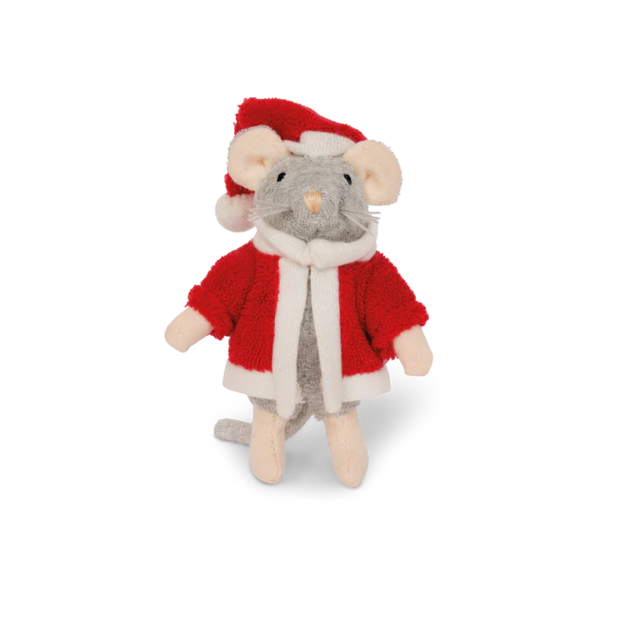Het Muizenhuis - Knuffelmuis Kerstman - 12 cm