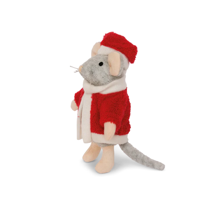 Het Muizenhuis - Knuffelmuis Kerstman - 12 cm