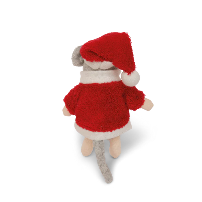Het Muizenhuis - Knuffelmuis Kerstman - 12 cm