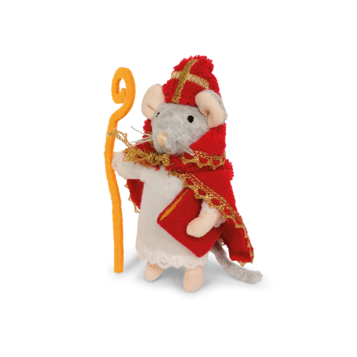 Het Muizenhuis - Knuffelmuis Sinterklaas - 12 cm