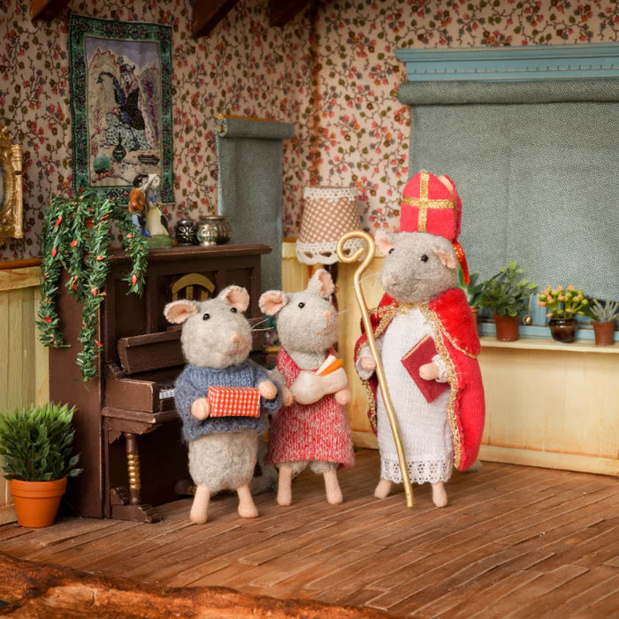 Het Muizenhuis - Knuffelmuis Sinterklaas - 12 cm