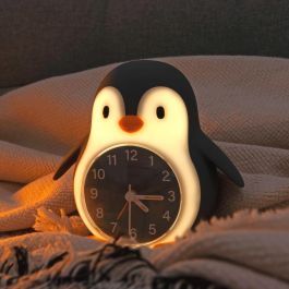 MegaLight - Nachtlamp wekker pinguïn met fotohouder 13 cm