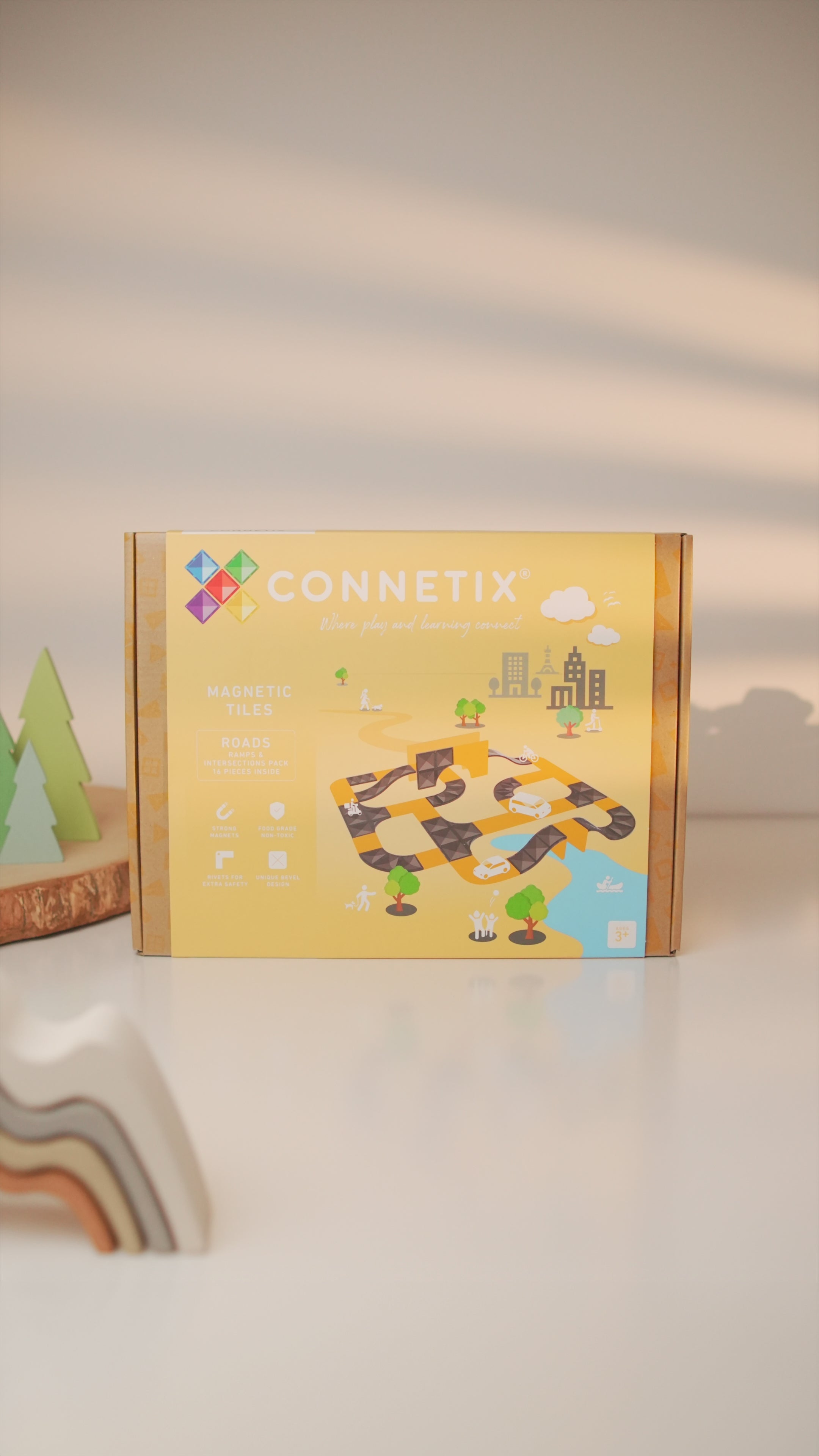 CONNETIX - Ramps & Intersections Pack 16 stuks - magnetisch constructiespeelgoed
