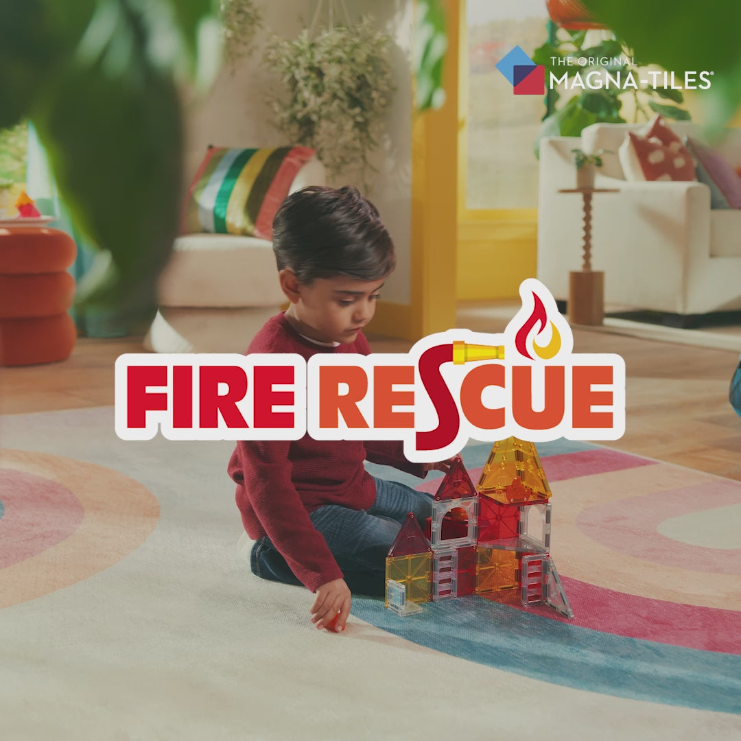 Video laden: MAGNA-TILES® Fire Station met microMAGS (27 stuks)