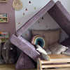 Funzy - Speelsofa - Speelbank - Ribstof Lavendel paars
