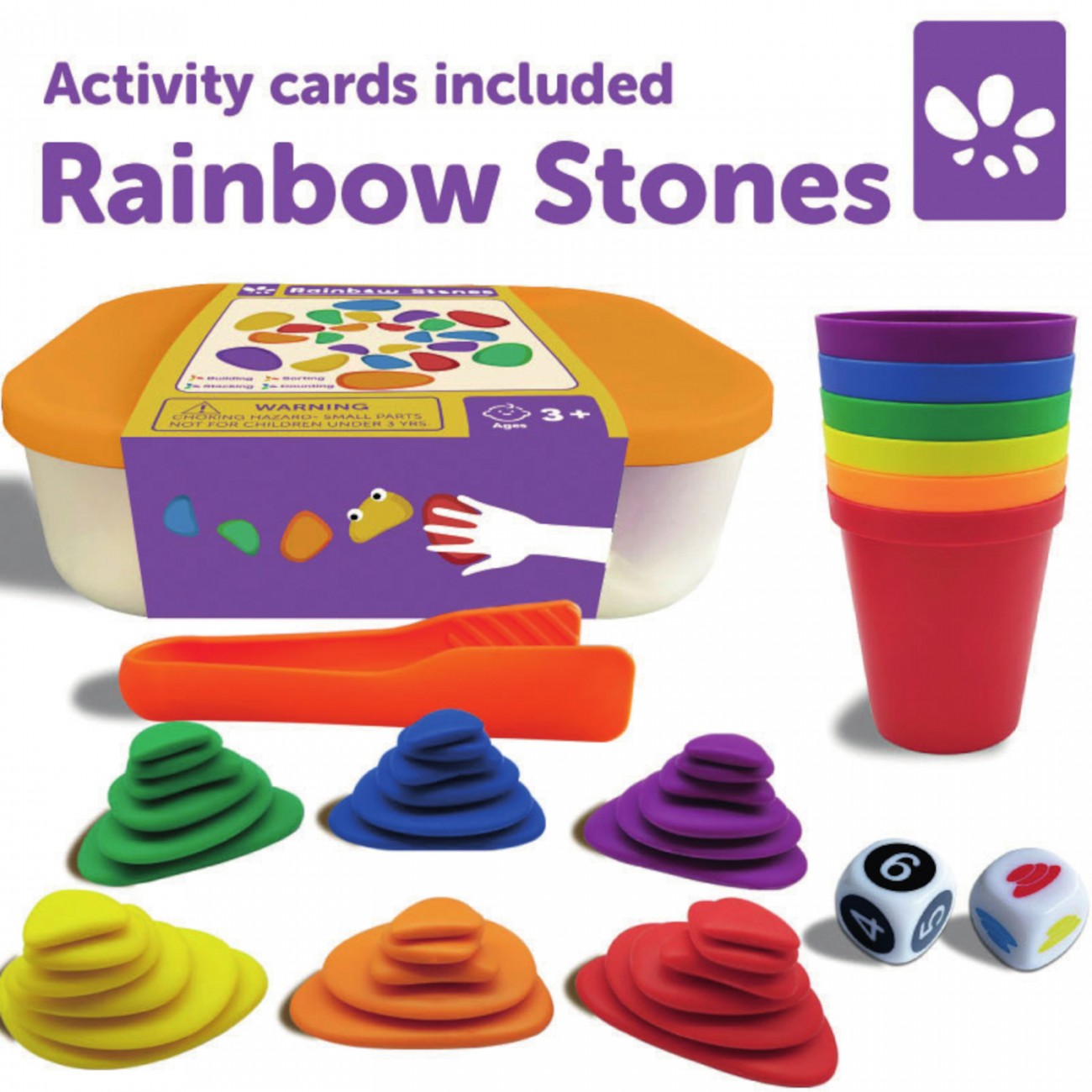 Amaya - 36 stapelstenen regenboog Pebbles