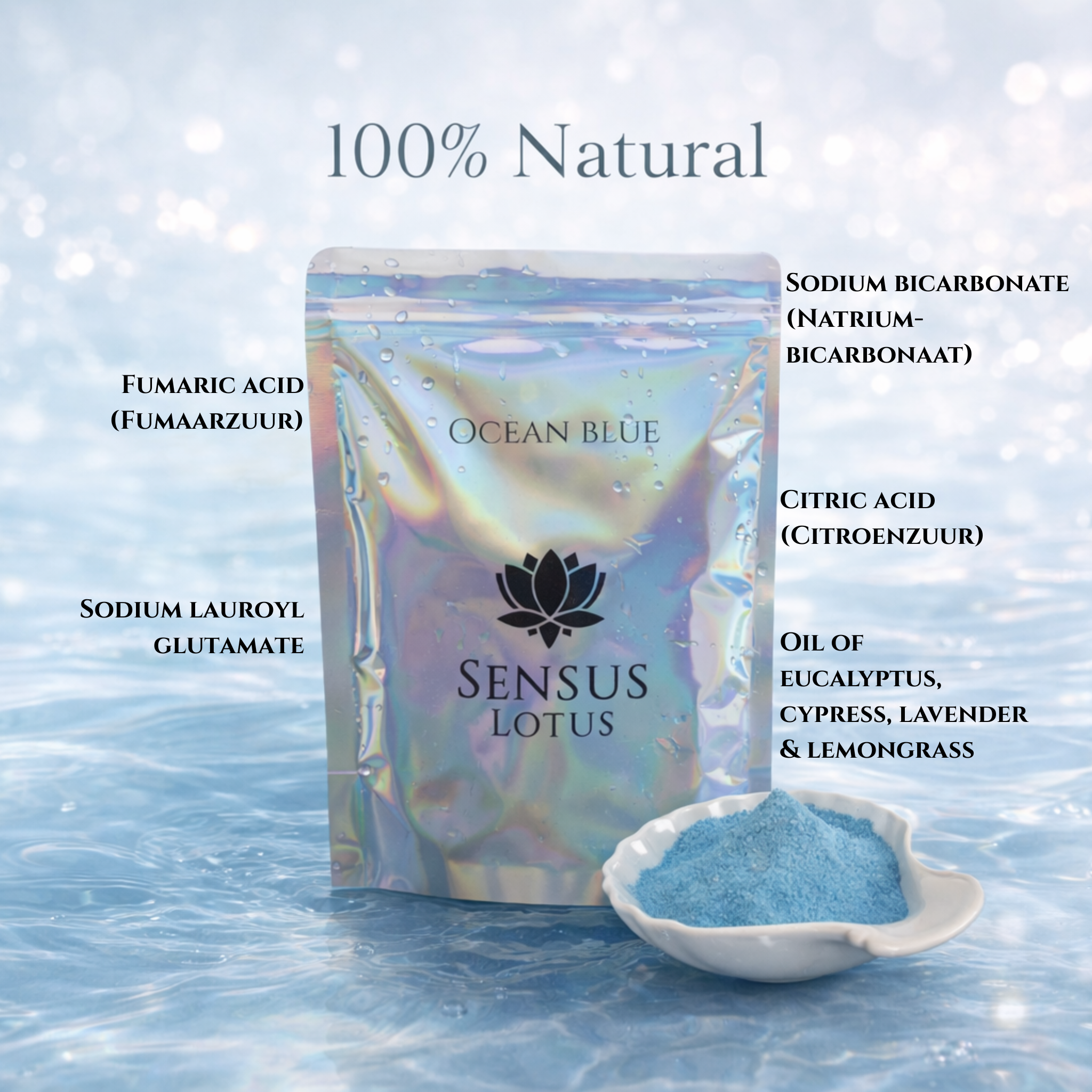 Sensus Lotus - Magisch Badpoeder Ocean Blue