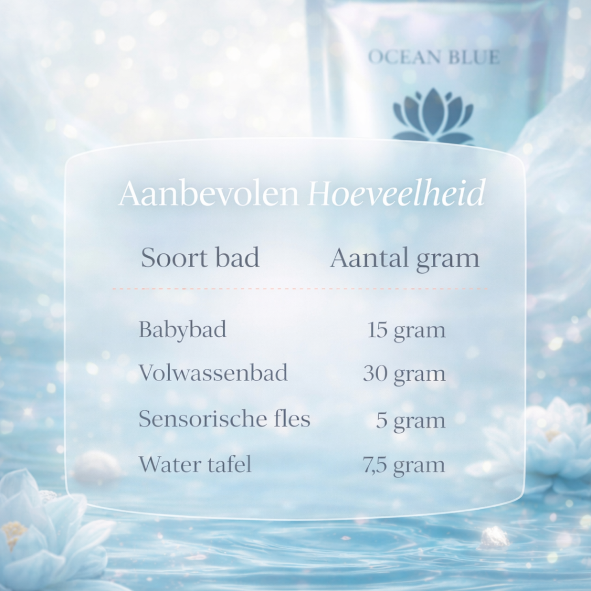Sensus Lotus - Magisch Badpoeder Ocean Blue