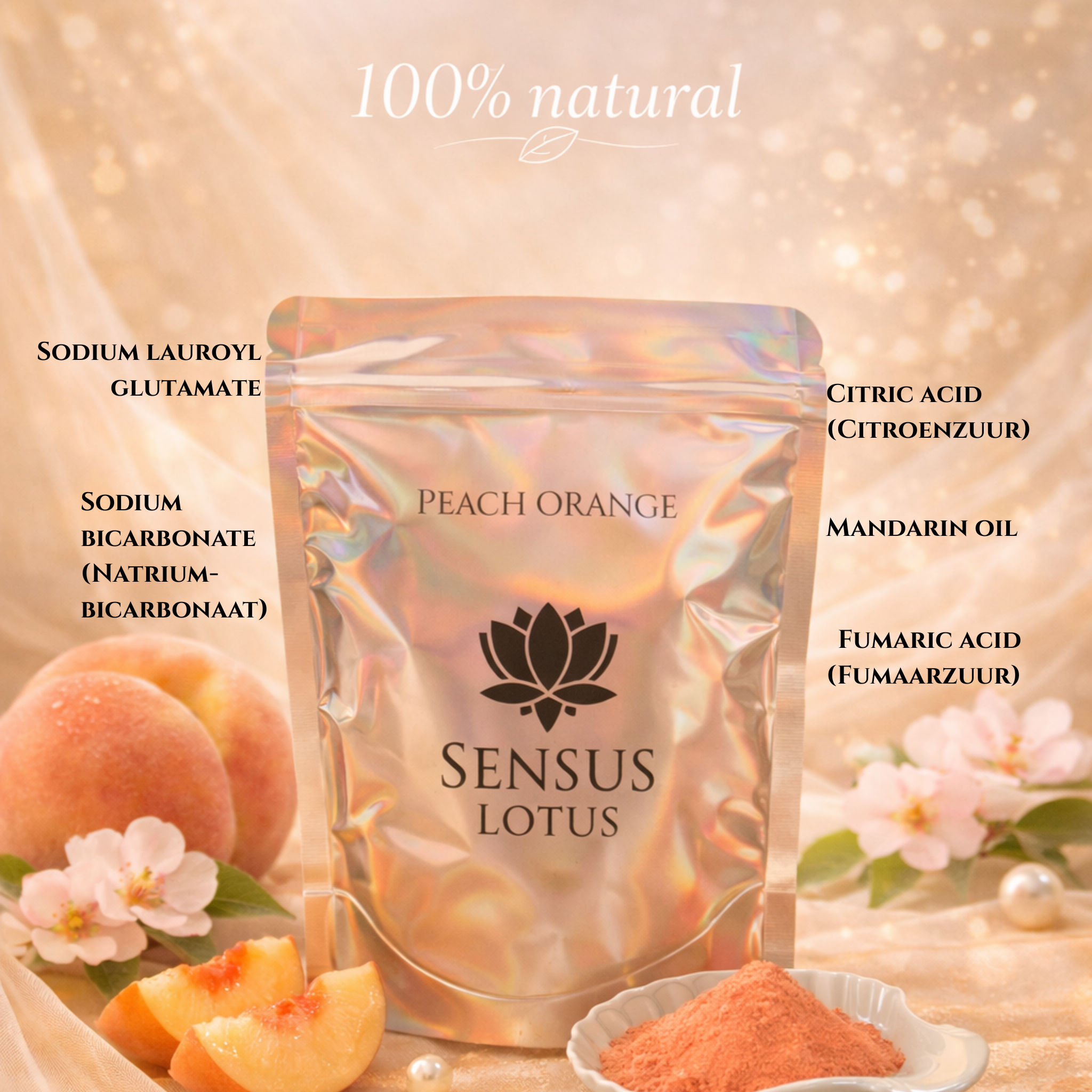Sensus Lotus - Magisch Badpoeder Peach Orange