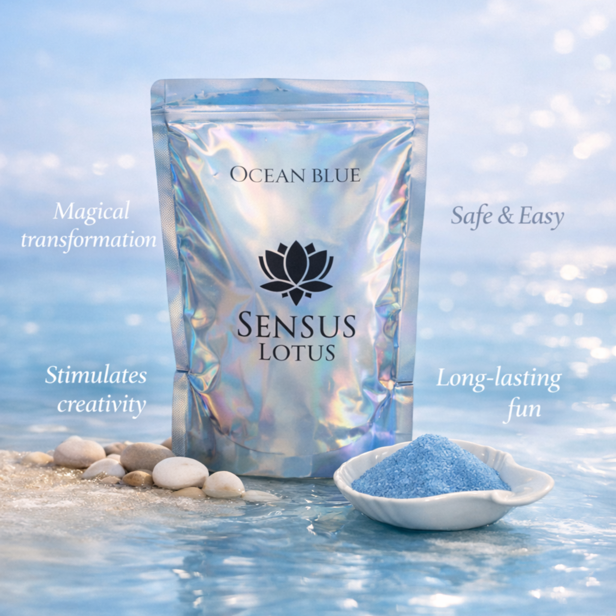 Sensus Lotus - Magisch Badpoeder Ocean Blue