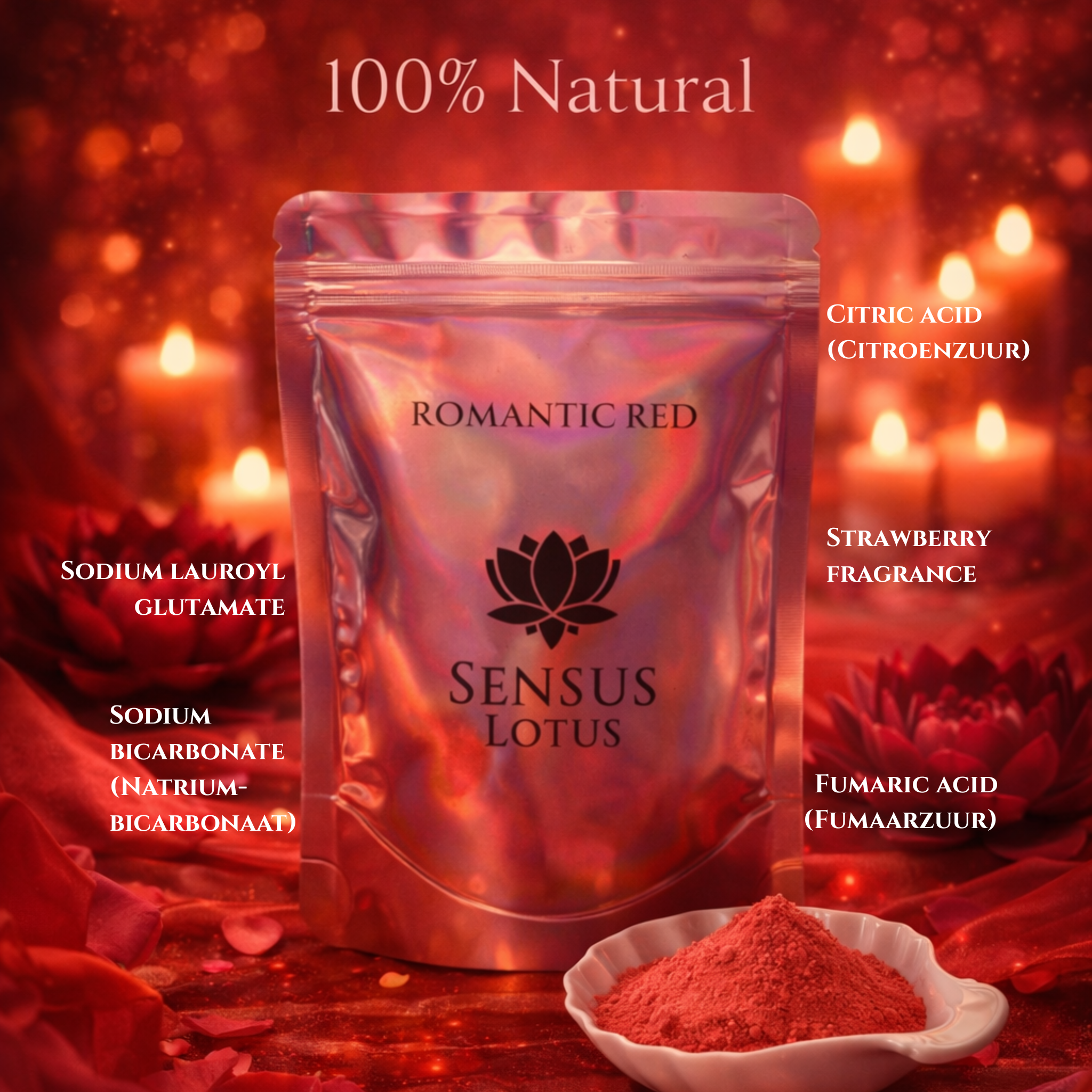 Sensus Lotus - Magisch Badpoeder Romantic Red