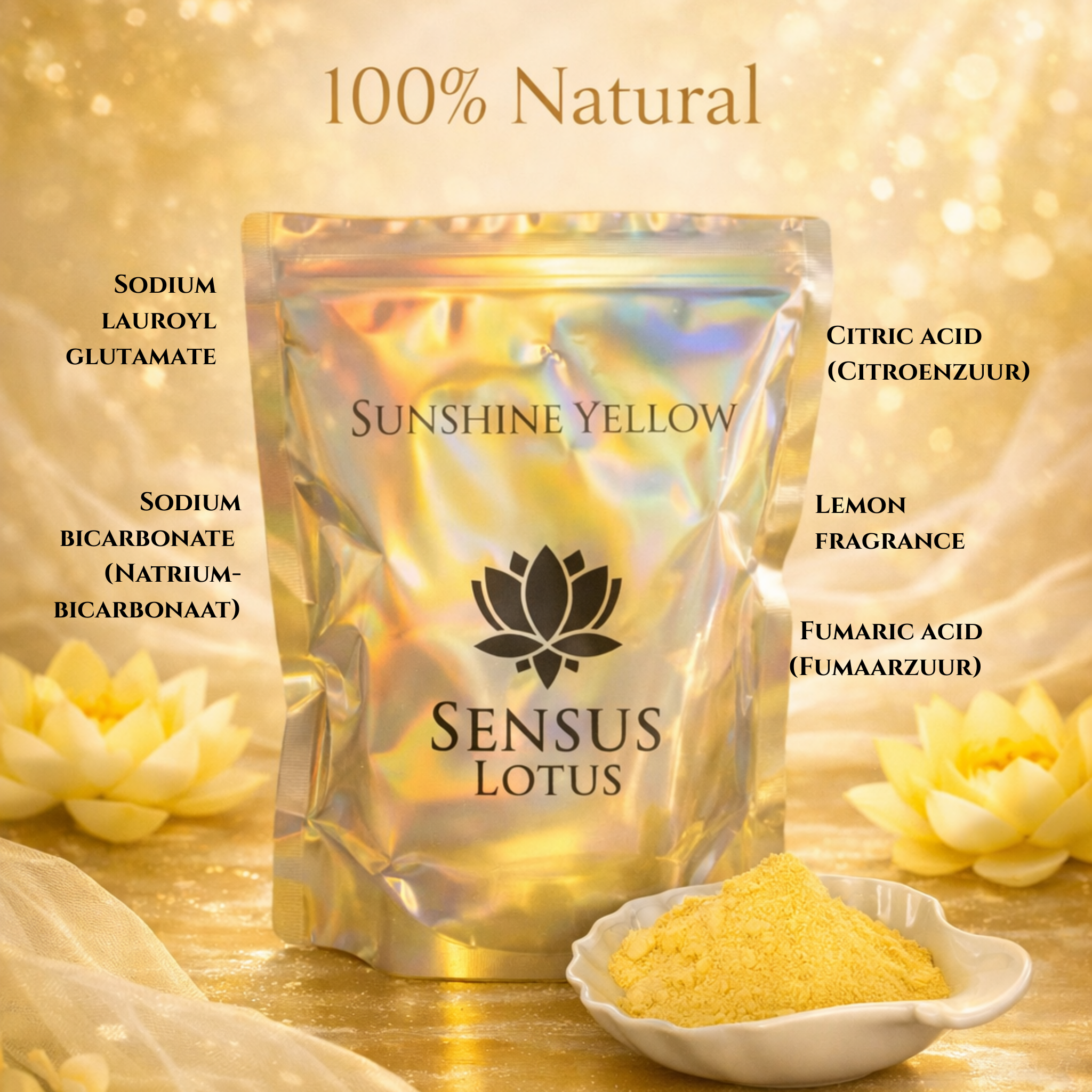 Sensus Lotus - Magisch Badpoeder Sunshine Yellow