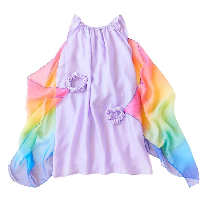 Sarah's Silks - verkleedkleding - lila feeënjurk - 4-9 jaar