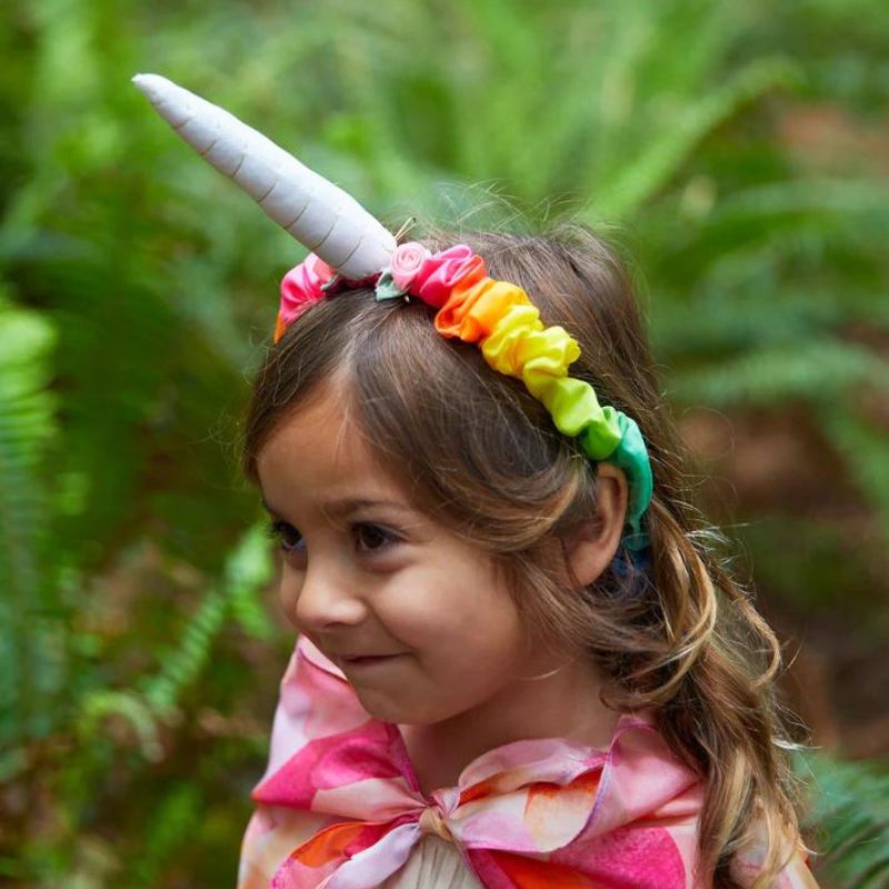 Sarah's Silks - hoofdband regenboog eenhoorn - 3-9 jaar