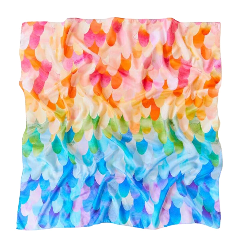 Sarah's Silks - Speelzijde regenboog/magische figuren - 89 x89 cm