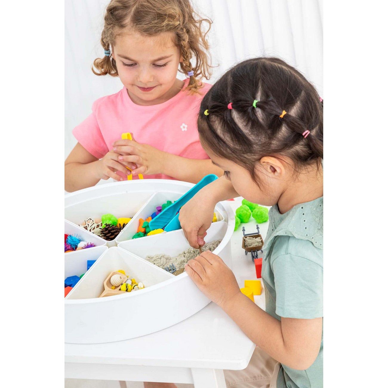 Amaya - Play Tray met 6 uitneembare componenten en blauwe deksel