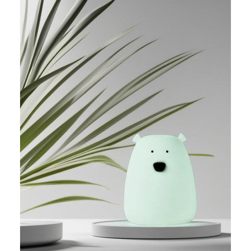 Rabbit & Friends - Set van 2 Mini Bear nachtlampjes - Wit & Mintgroen