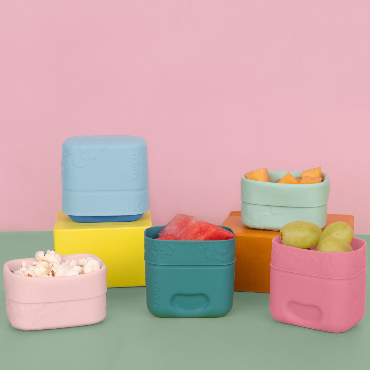 b.box - Siliconen snackbeker - forest