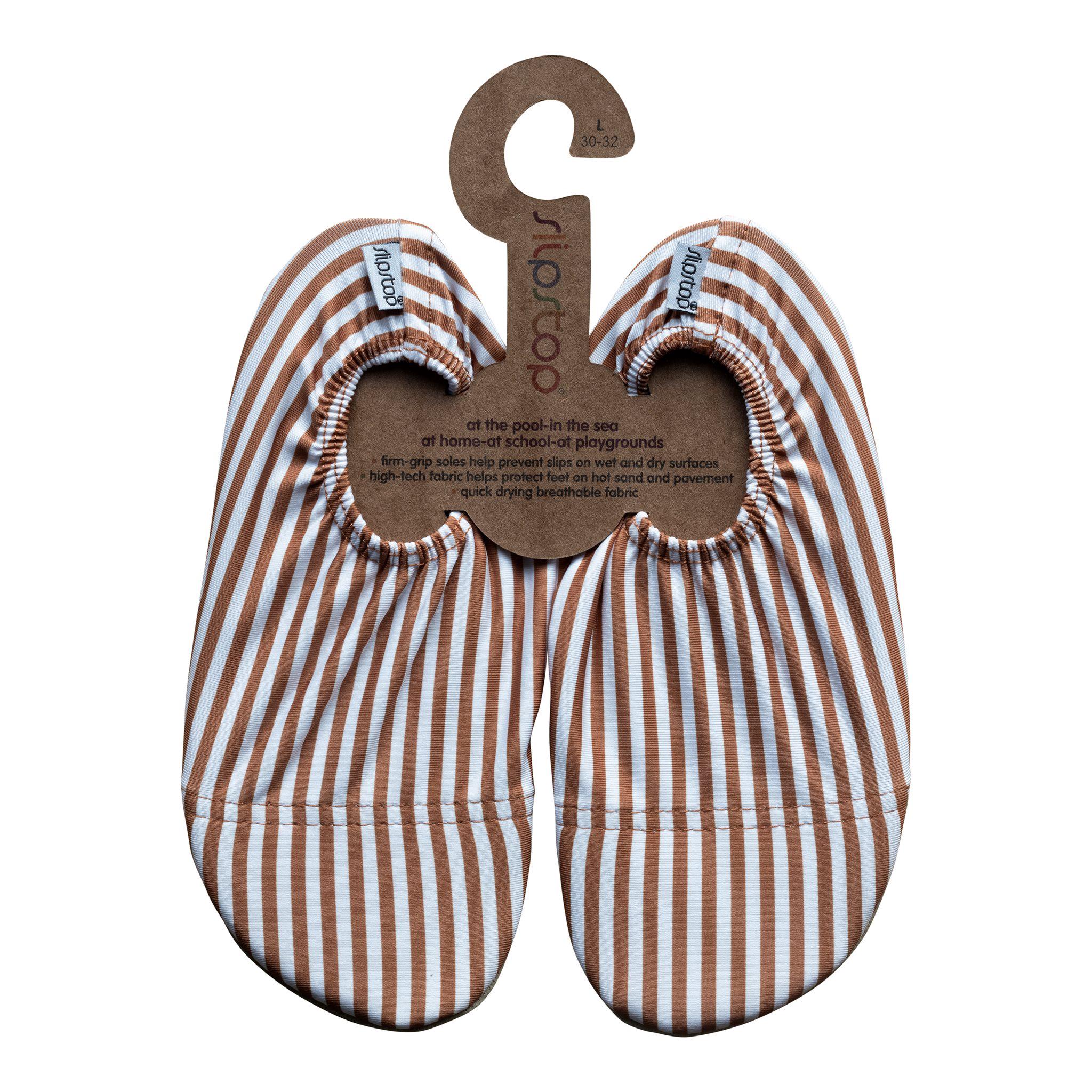 Slipstop - Multifunctionele elastische antislip schoen - Cognac Stripe