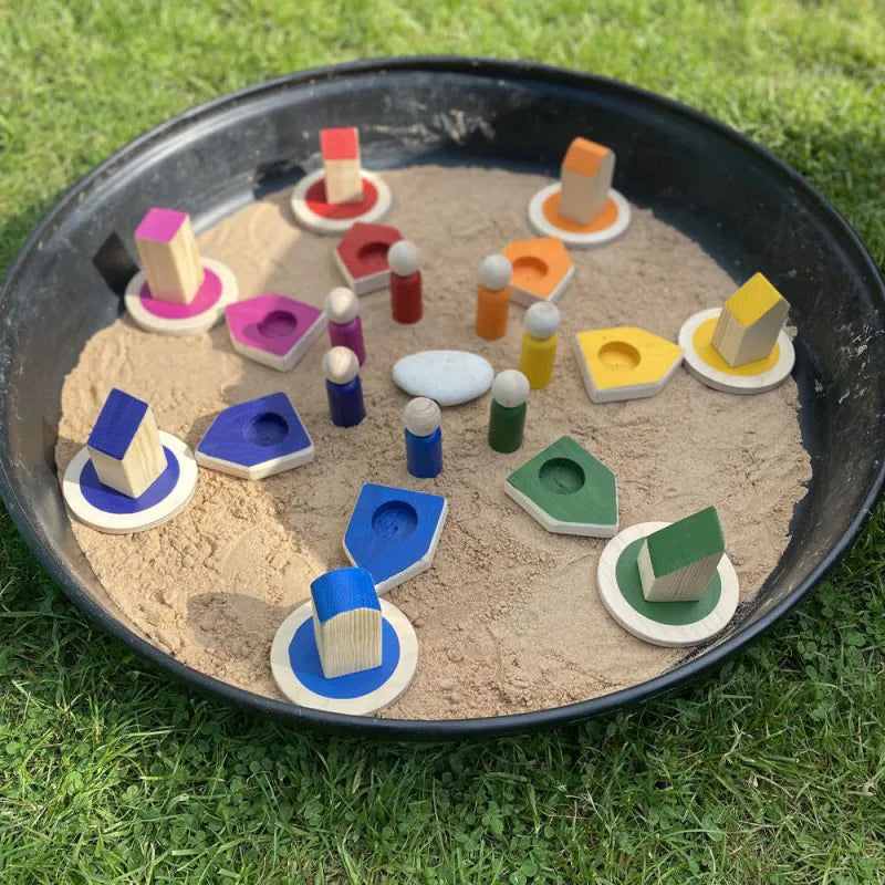 Cosy - Regenboog Eilanden met Bootjes, Poppetjes en Huisjes