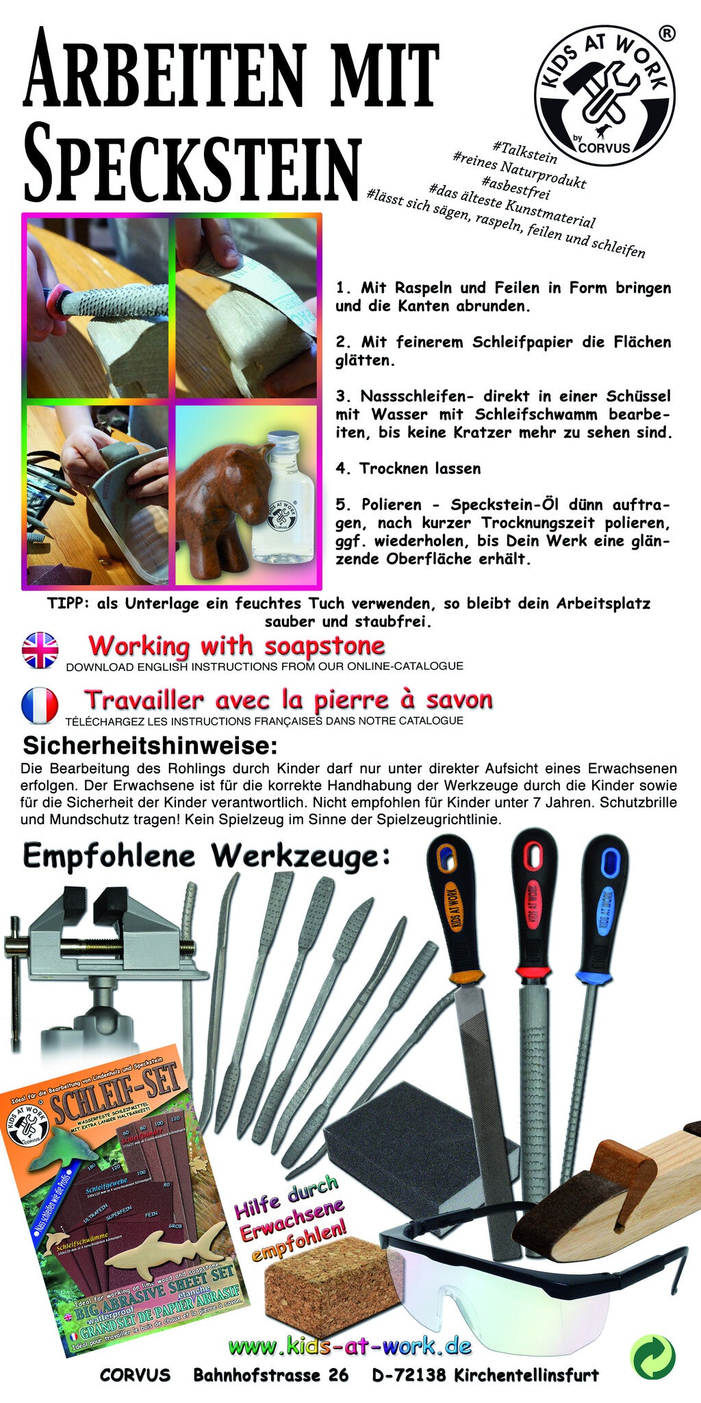 Kids At Work - Speksteen onbewerkte vorm Pony