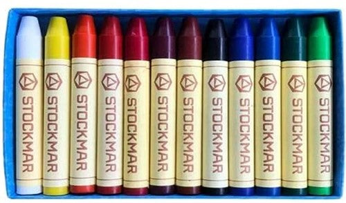 Stockmar - 12 (bijenwas)krijtjes-stiftjes in blik