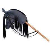 Byastrup stokpaard Blaze inclusief hoofdstel - Grijs/zwart