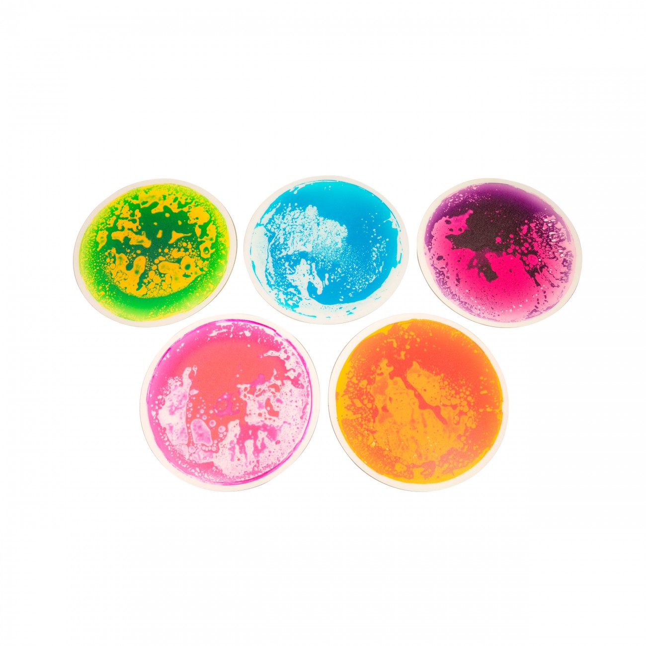 Amaya - 5 Grote Ronde Sensorische Liquid Vloertegels (diameter 50cm)